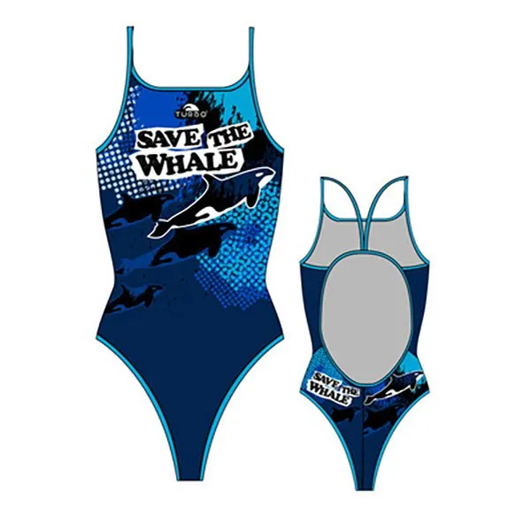 Turbo Save The Whale Badeanzug Mit Dünnen Trägern