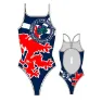 Navy / red