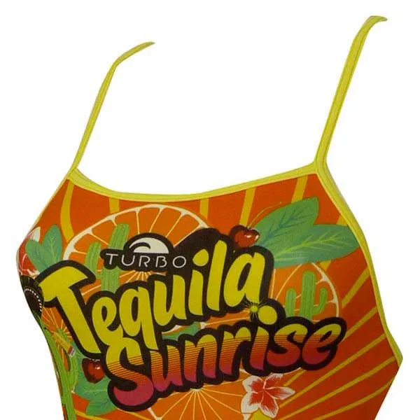 Turbo Tequila Sunrise Badeanzug Mit Dünnen Trägern Turbo Tequila Sunrise Badeanzug Mit Dünnen Trägern