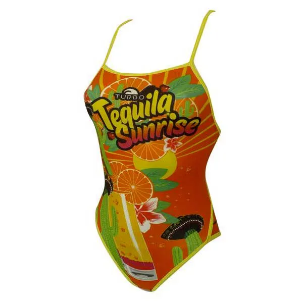 Turbo Tequila Sunrise Badeanzug Mit Dünnen Trägern Turbo Tequila Sunrise Badeanzug Mit Dünnen Trägern