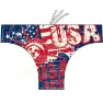Turbo Usa Vintage Map 2013 Badeslip