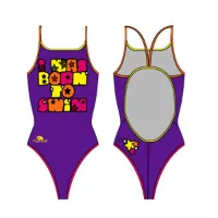 Turbo Was Born To Swim Badeanzug Mit Dünnen Trägern Turbo Was Born To Swim Badeanzug Mit Dünnen Trägern