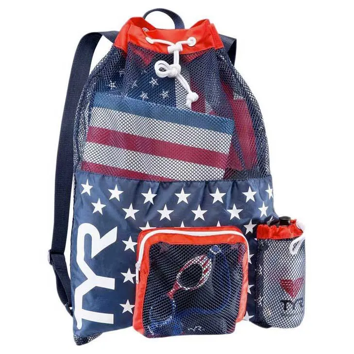 TYR Big Mesh Mummy Rucksack, Red / navy, One Size TYR Big Mesh Mummy Rucksack, Red / navy, One Size