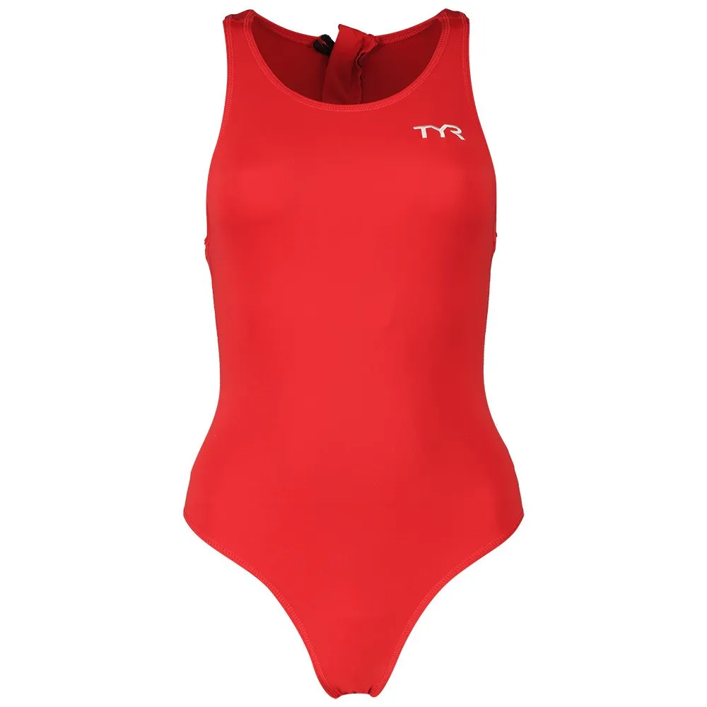 TYR Breakaway Solid Waterpolo Badeanzug, Red
