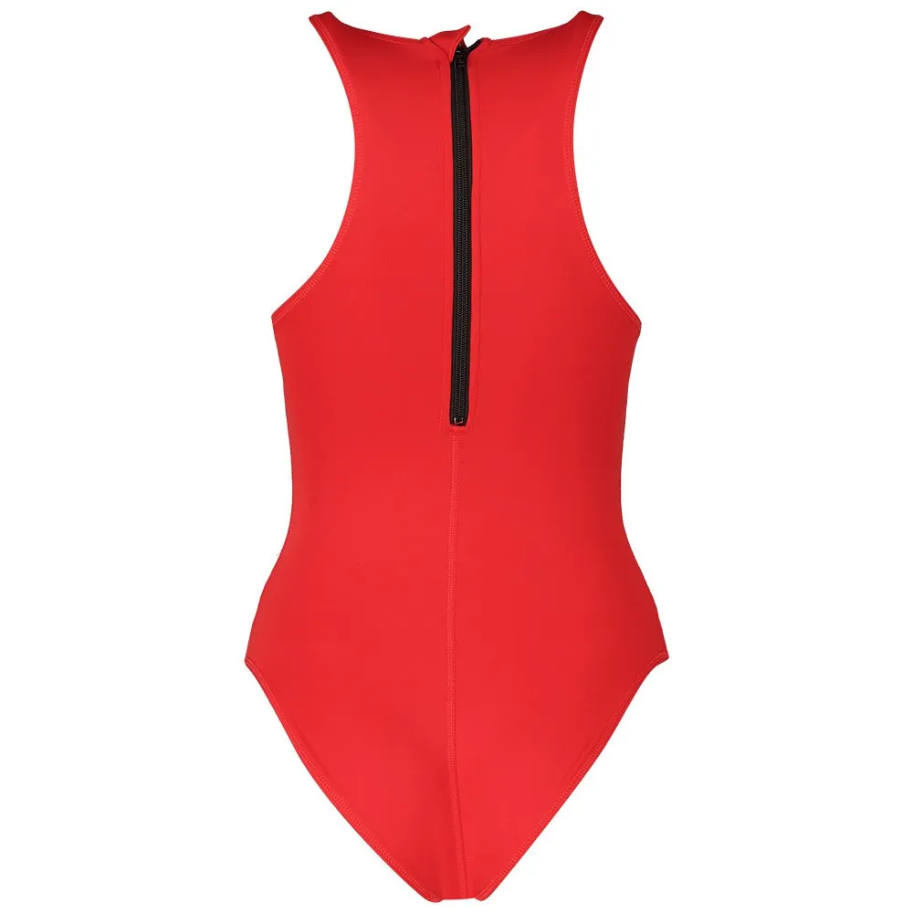 TYR Breakaway Solid Waterpolo Badeanzug, Red