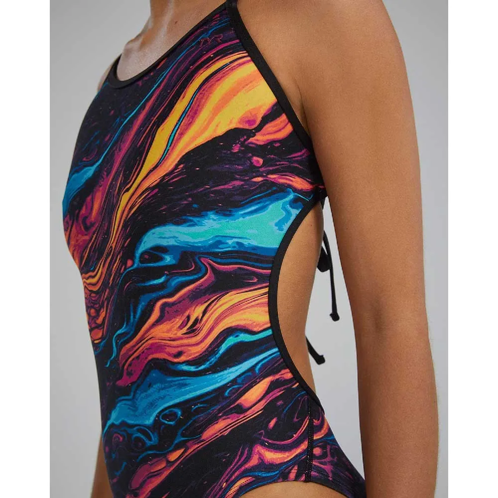 TYR Durafast Elite Crosscut Tieback Magmata Badeanzug female