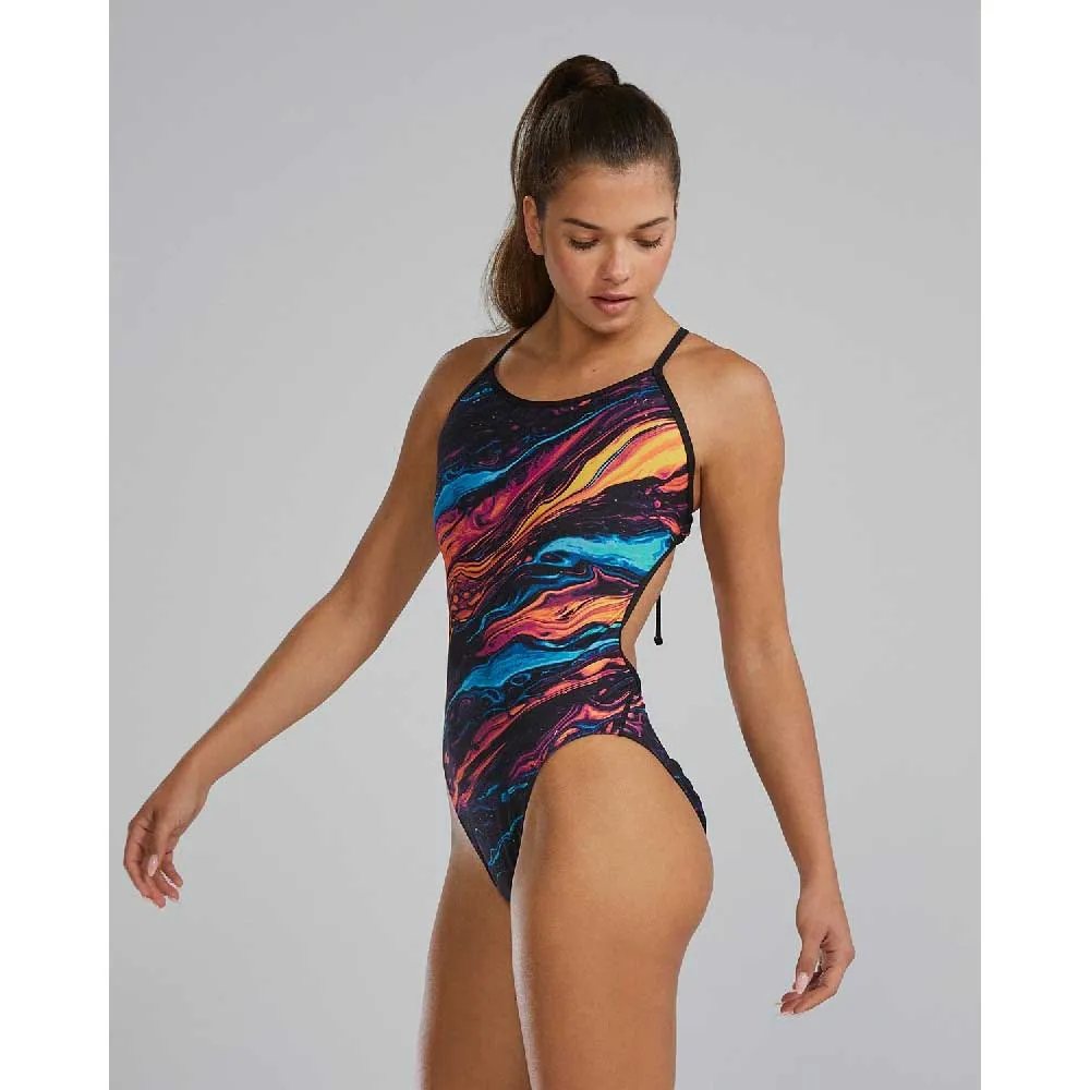 TYR Durafast Elite Crosscut Tieback Magmata Badeanzug female