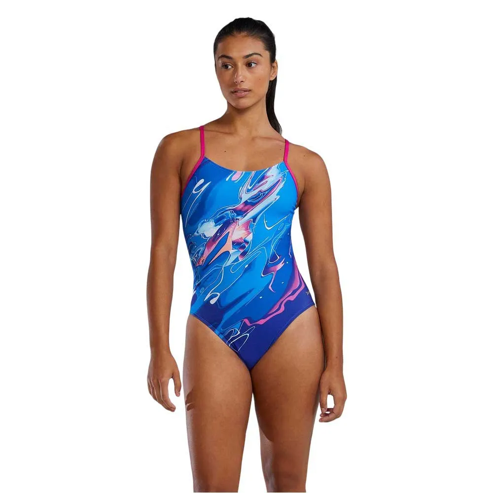 TYR Durafast Elite Cutoutfit Abstractai Badeanzug
