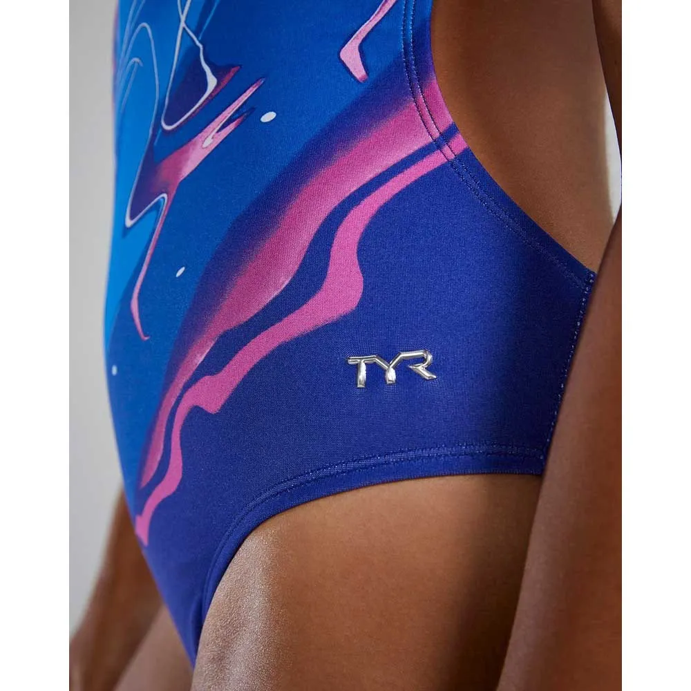TYR Durafast Elite Cutoutfit Abstractai Badeanzug