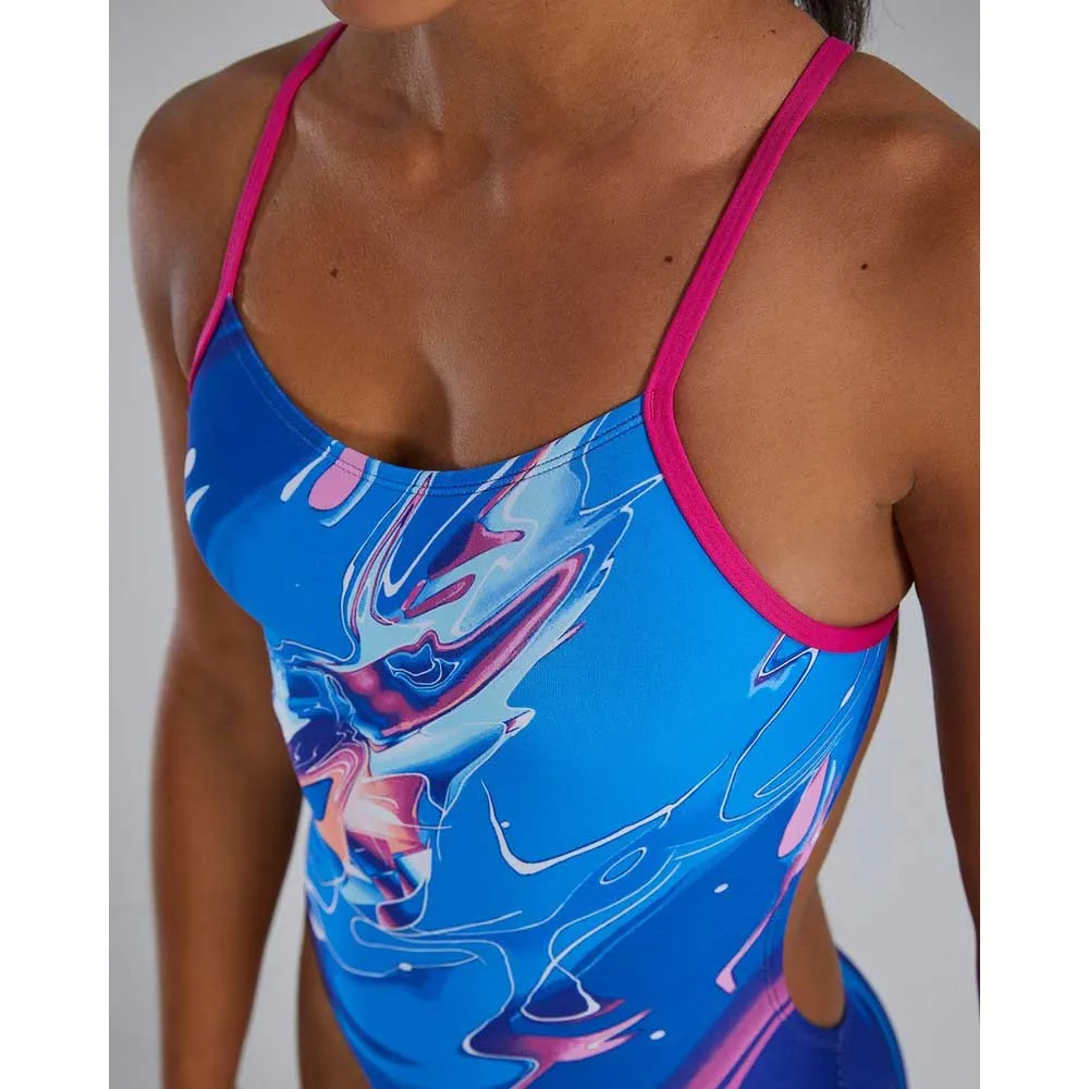 TYR Durafast Elite Cutoutfit Abstractai Badeanzug