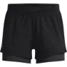 Under Armour 2 In 1 Iso Chill Run Kurze Leggings female, Black / black