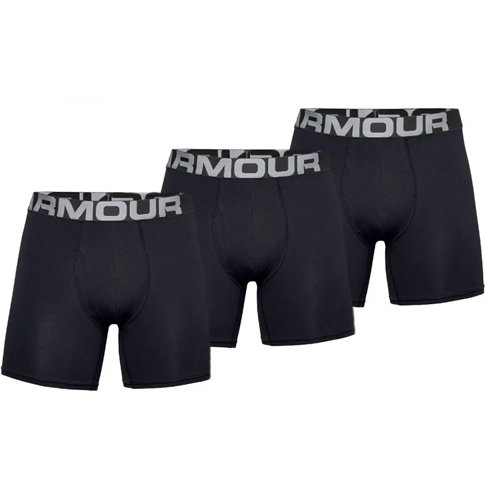Under Armour Charged Cotton 6´´ Boxershorts 3 Einheiten, Black / black