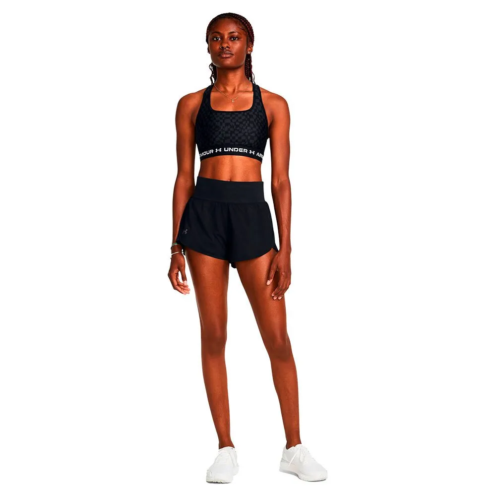 Under Armour Fly By Elite 3in Kurze Hose female, Black / black / reflective