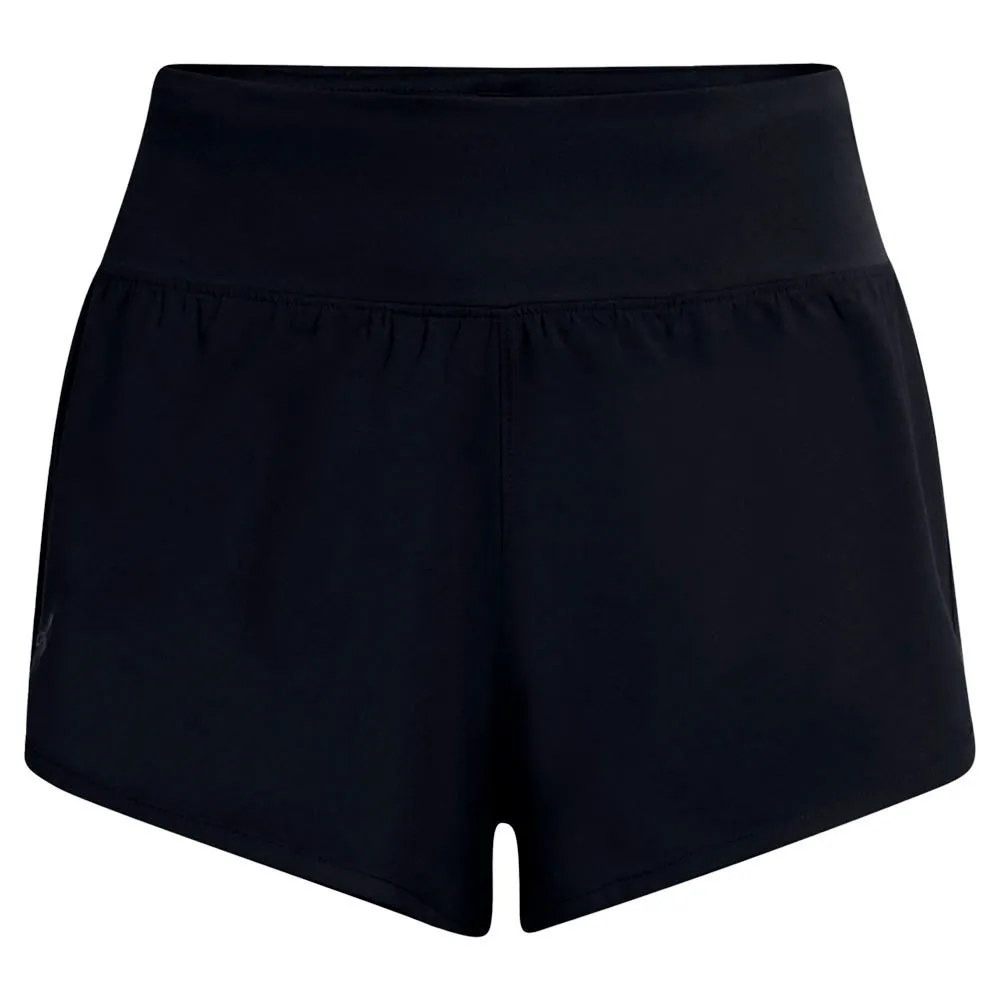 Under Armour Fly By Elite 3in Kurze Hose female, Black / black / reflective