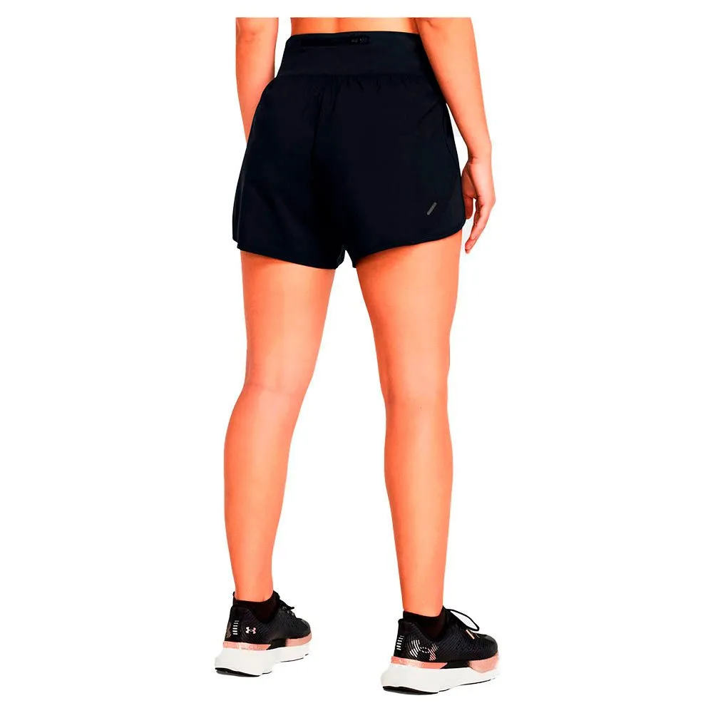 Under Armour Fly By Elite 5in Kurze Hose female, Black / black / reflective Under Armour Fly By Elite 5in Kurze Hose female, Black / black / reflective