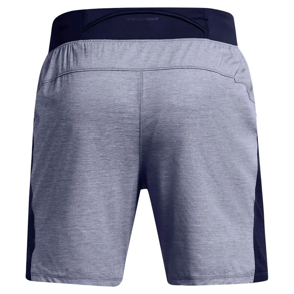 Under Armour Launch Elite 7in Hthr Kurze Hose male, Midnight navy fade heather / midnight navy / reflective