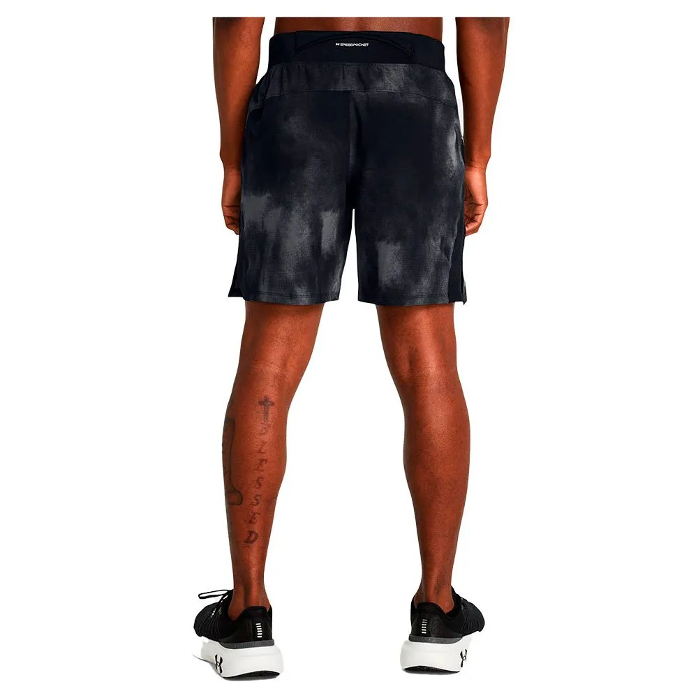 Under Armour Launch Elite 7in Print Kurze Hose male, Black / black / reflective Under Armour Launch Elite 7in Print Kurze Hose male, Black / black / reflective