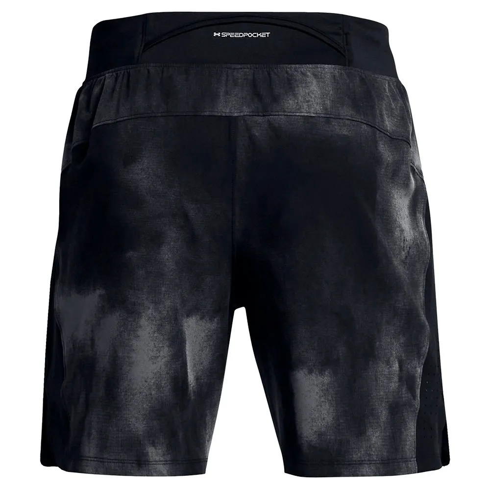 Under Armour Launch Elite 7in Print Kurze Hose male, Black / black / reflective Under Armour Launch Elite 7in Print Kurze Hose male, Black / black / reflective
