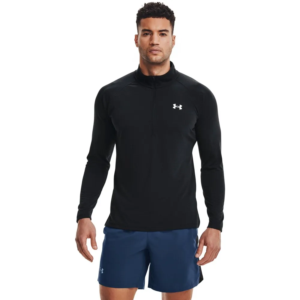 Under Armour Seamless Halbreißverschluss-langarm-t-shirt male, Black Under Armour Seamless Halbreißverschluss-langarm-t-shirt male, Black