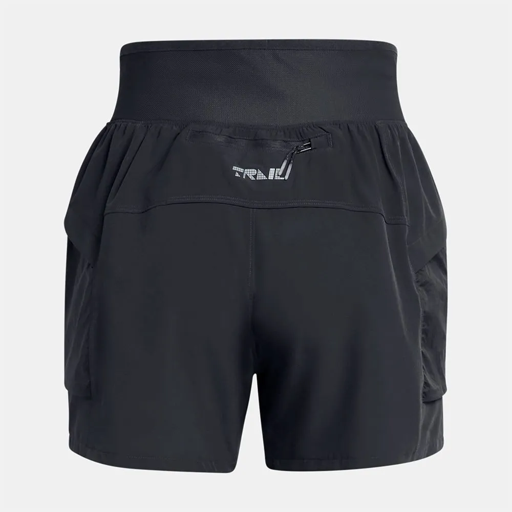 Under Armour Trail Run Kurze Hose female, Anthracite / anthracite / reflective Under Armour Trail Run Kurze Hose female, Anthracite / anthracite / reflective