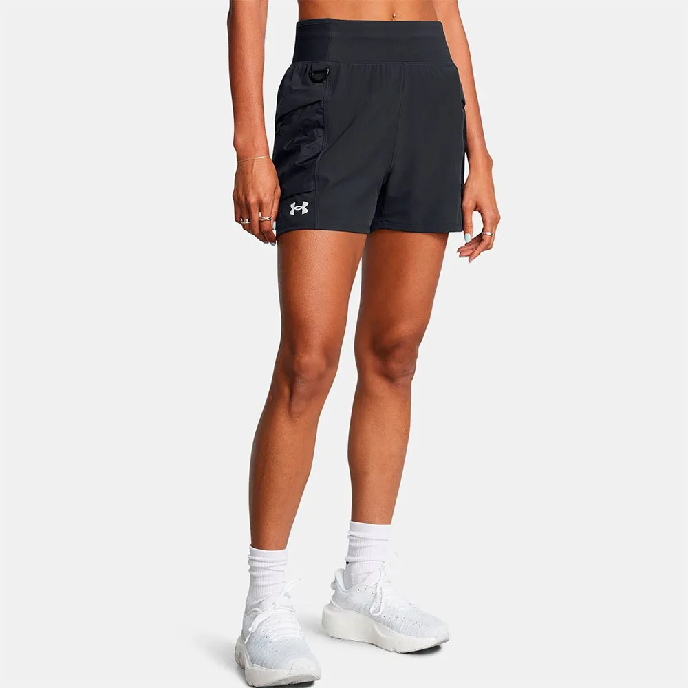 Under Armour Trail Run Kurze Hose female, Anthracite / anthracite / reflective Under Armour Trail Run Kurze Hose female, Anthracite / anthracite / reflective