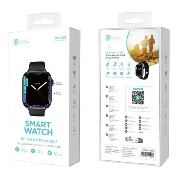 Unico Sw1220 Smartwatch, Black Unico Sw1220 Smartwatch, Black