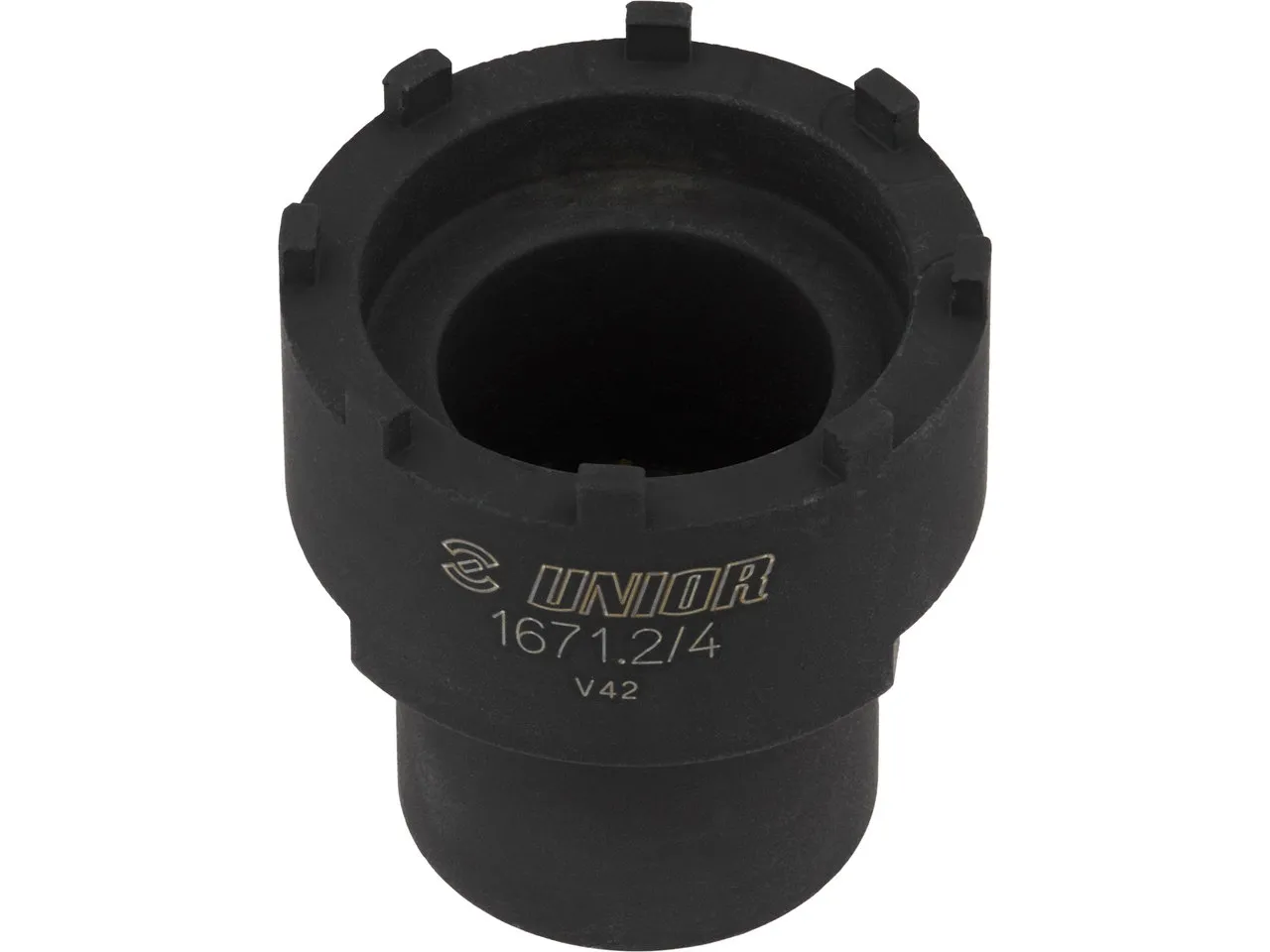 Unior Bike Tools Innenlagerwerkzeug 1671.2/4 für Shimano Octalink mit Außennuten, Schwarz, one_size