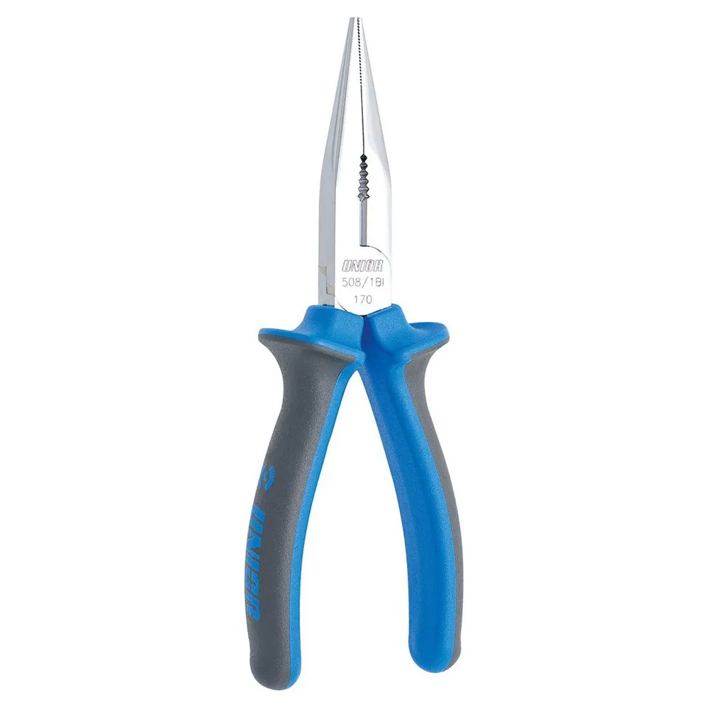Unior Bike Tools Long Nose Pliers With Side Cutter/pipe Grip/straight Werkzeug, Grey / blue, 170mm Unior Bike Tools Long Nose Pliers With Side Cutter/pipe Grip/straight Werkzeug, Grey / blue, 170mm