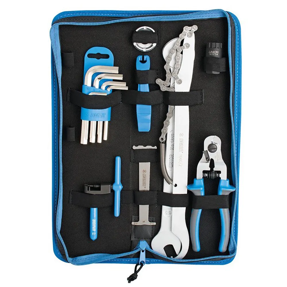 Unior Bike Tools Set Of Bike Tools 17 Pieces In Bag Werkzeugkasten, Black / silver, One Size Unior Bike Tools Set Of Bike Tools 17 Pieces In Bag Werkzeugkasten, Black / silver, One Size