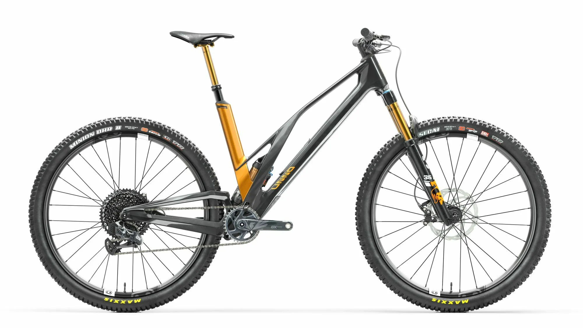 Unno Dash Race carbon black gold 29" Diamant, Hersteller-carbon black gold 1, S2