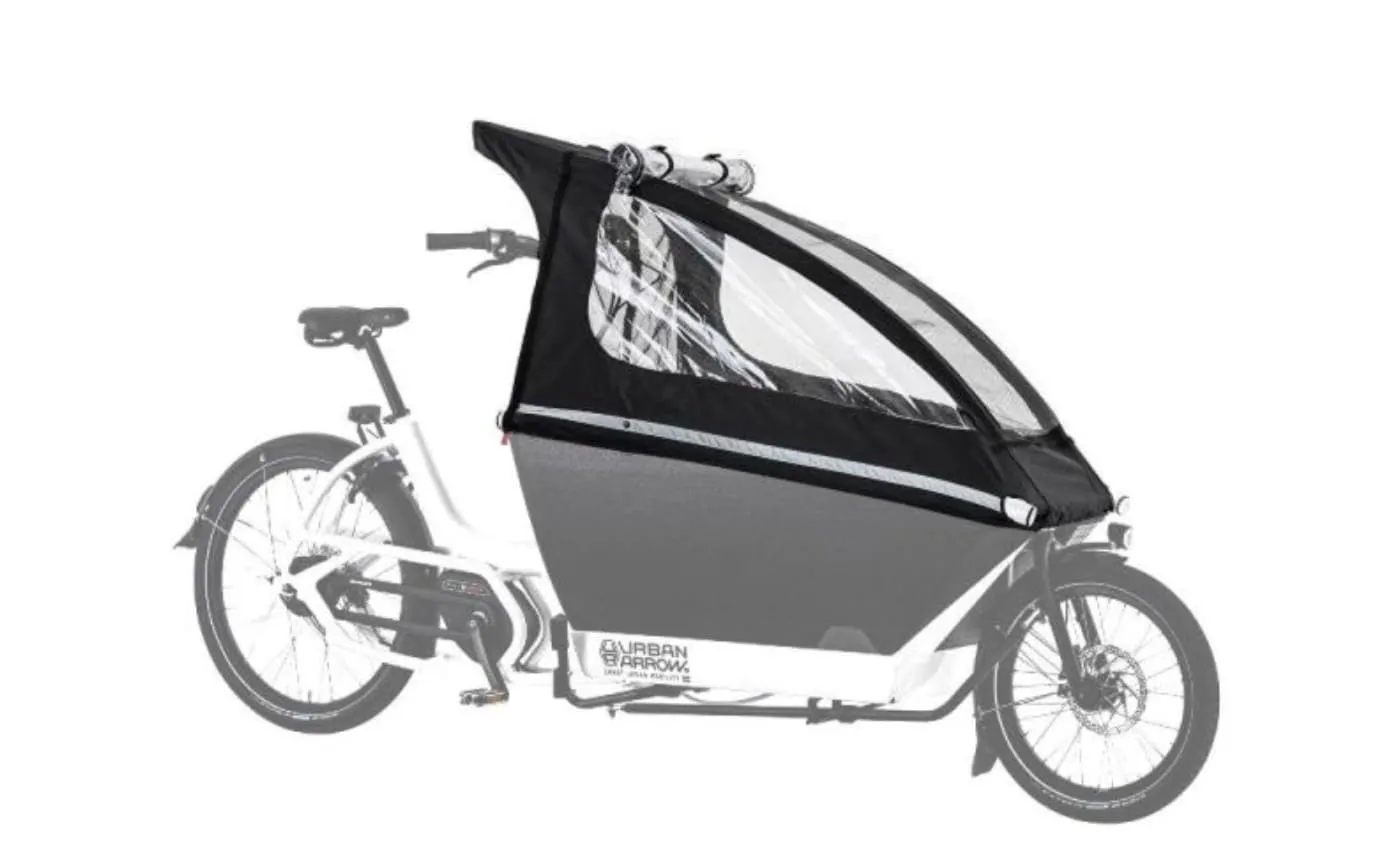 Urban Arrow Raincover Family inkl. Tasche, Schwarz