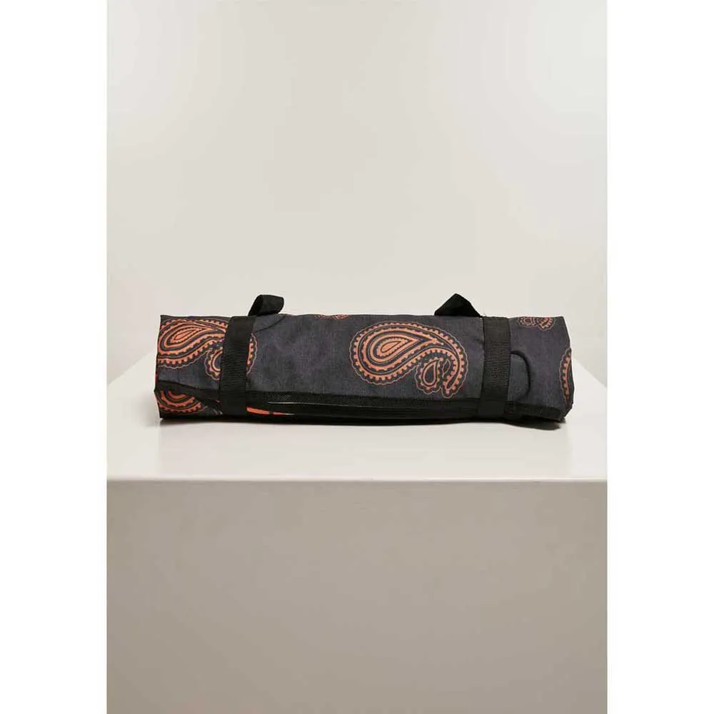 Urban Classics Patchwork Print Decke, Black / orange