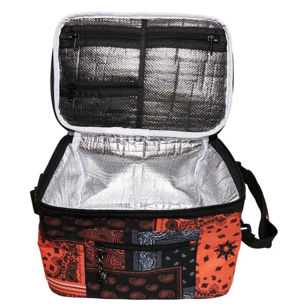 Urban Classics Patchwork Print Kühltasche, Black / orange, One Size Urban Classics Patchwork Print Kühltasche, Black / orange, One Size