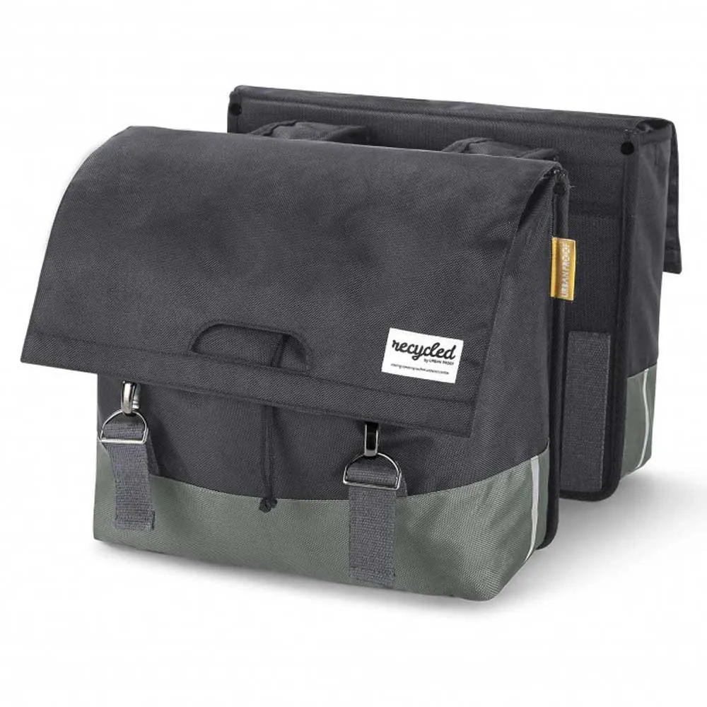 URBAN PROOF Recycled Fahrradtaschen 40l, Green / anthracite, One Size URBAN PROOF Recycled Fahrradtaschen 40l, Green / anthracite, One Size