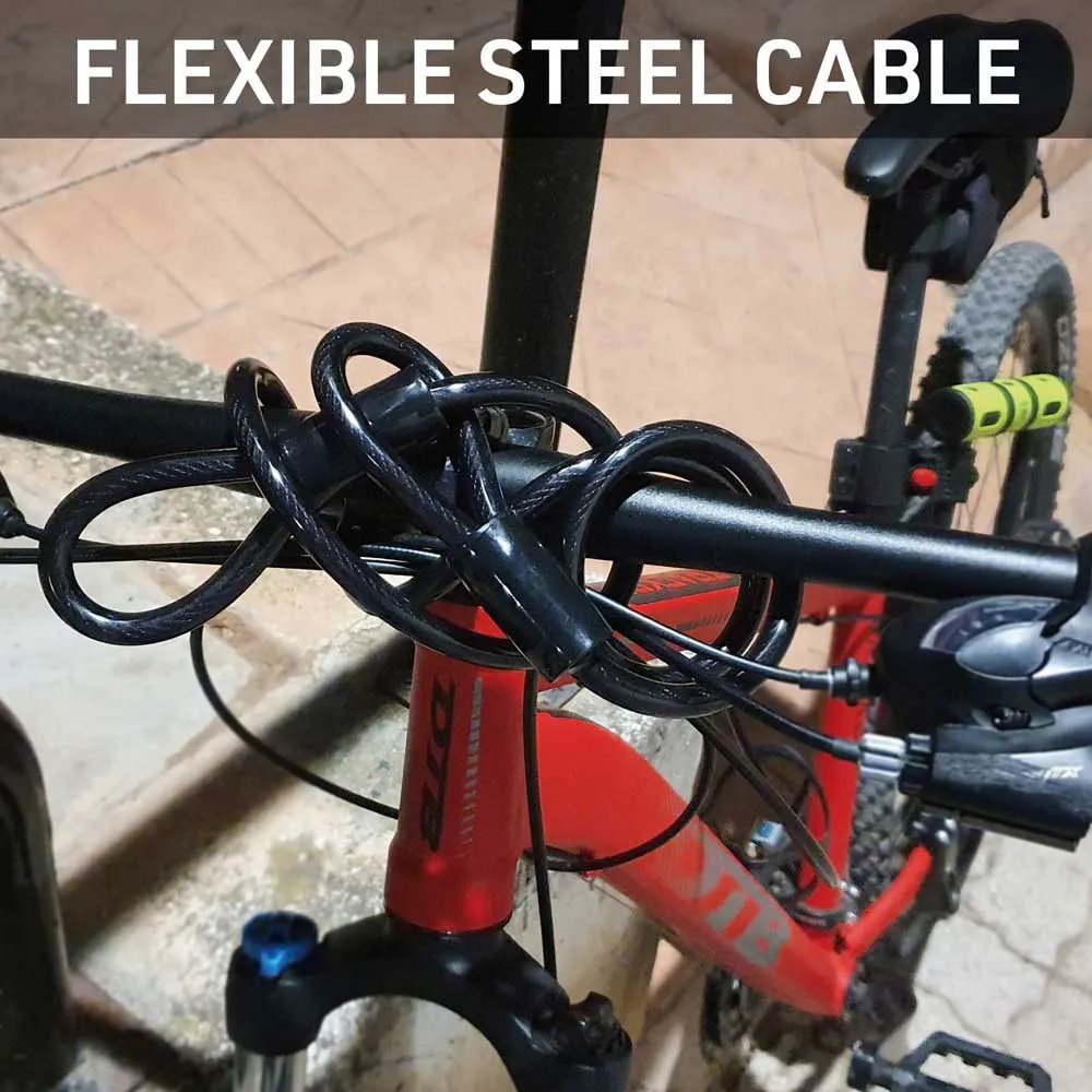 Urban Security Bracket Bk03+cable 120 Bügelschloss, Black / yellow, 120cm Urban Security Bracket Bk03+cable 120 Bügelschloss, Black / yellow, 120cm