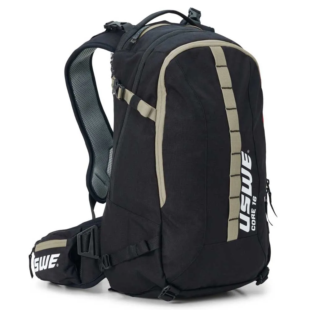 USWE Core 16 Trinkrucksack 16l, Black / mud green, One Size USWE Core 16 Trinkrucksack 16l, Black / mud green, One Size