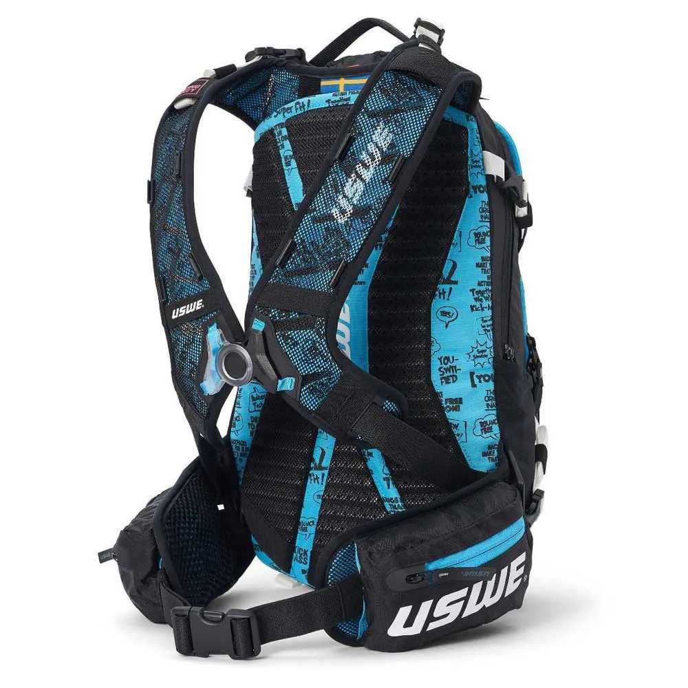 USWE Flow 16l Rucksack, Black / blue, One Size USWE Flow 16l Rucksack, Black / blue, One Size