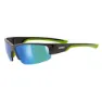 Black matt / green