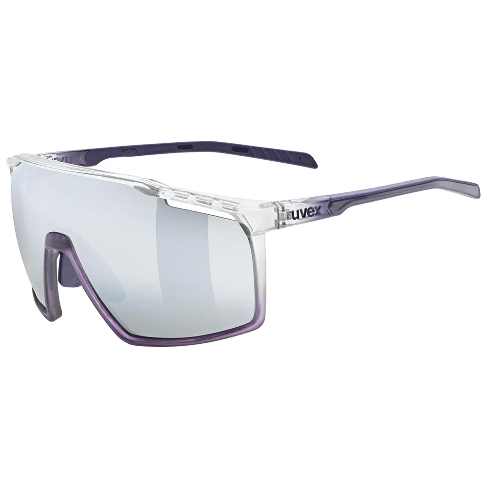Uvex Mtm Perform Sonnenbrille, Clear met purple, Supravision Mirror Silver/CAT3 Uvex Mtm Perform Sonnenbrille, Clear met purple, Supravision Mirror Silver/CAT3
