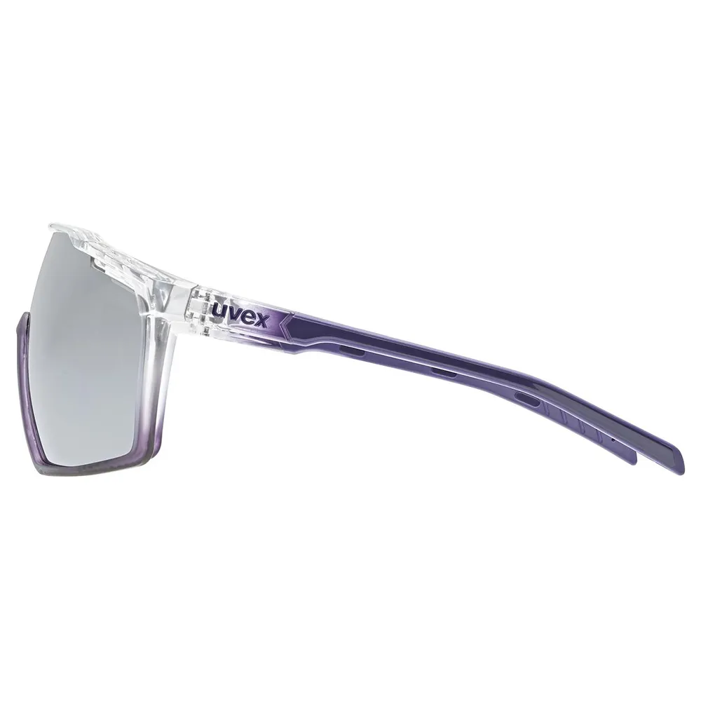 Uvex Mtm Perform Sonnenbrille, Clear met purple, Supravision Mirror Silver/CAT3 Uvex Mtm Perform Sonnenbrille, Clear met purple, Supravision Mirror Silver/CAT3