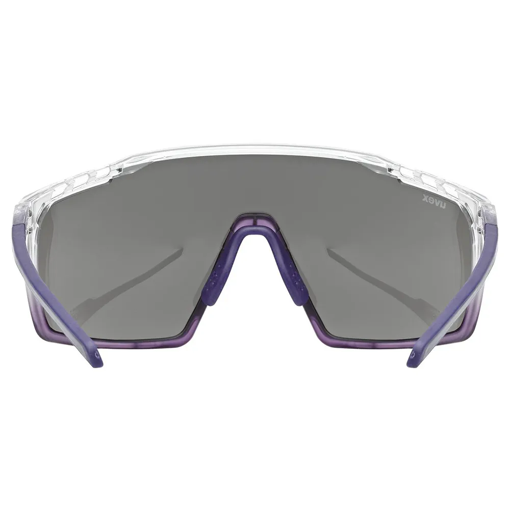Uvex Mtm Perform Sonnenbrille, Clear met purple, Supravision Mirror Silver/CAT3 Uvex Mtm Perform Sonnenbrille, Clear met purple, Supravision Mirror Silver/CAT3