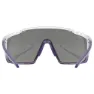 Uvex Mtm Perform Sonnenbrille, Clear met purple, Supravision Mirror Silver/CAT3