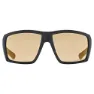 Uvex Mtn Venture Cv V Photochrome Sonnenbrille, Black matt, Colorvision Variomatic Litemirror Red/CAT1-3