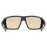 Uvex Mtn Venture Cv V Photochrome Sonnenbrille, Black matt, Colorvision Variomatic Litemirror Red/CAT1-3