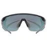Uvex Pace One Sonnenbrille, Black matt, Supravision Mirror Blue/CAT3