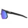 Uvex Pace One Sonnenbrille, Black matt, Supravision Mirror Blue/CAT3