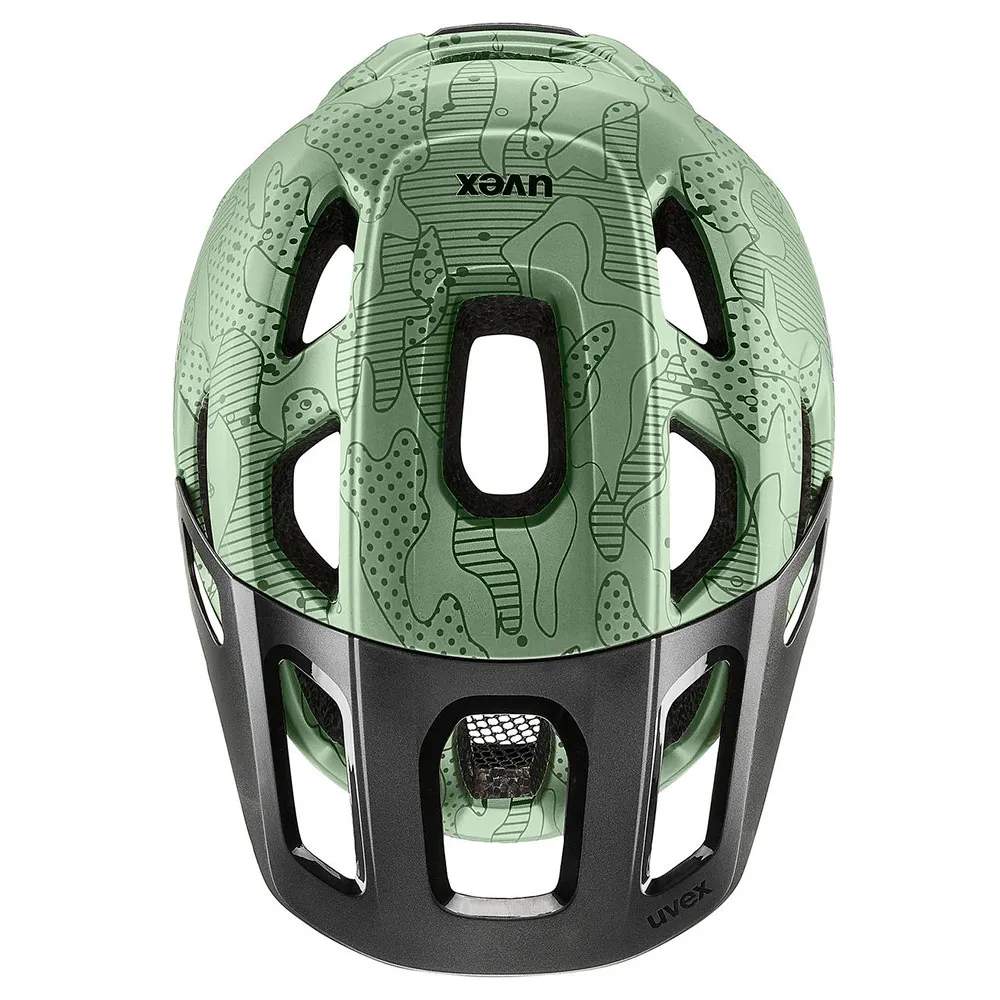 Uvex React Junior Mtb-helm, Moss green altimeter matt