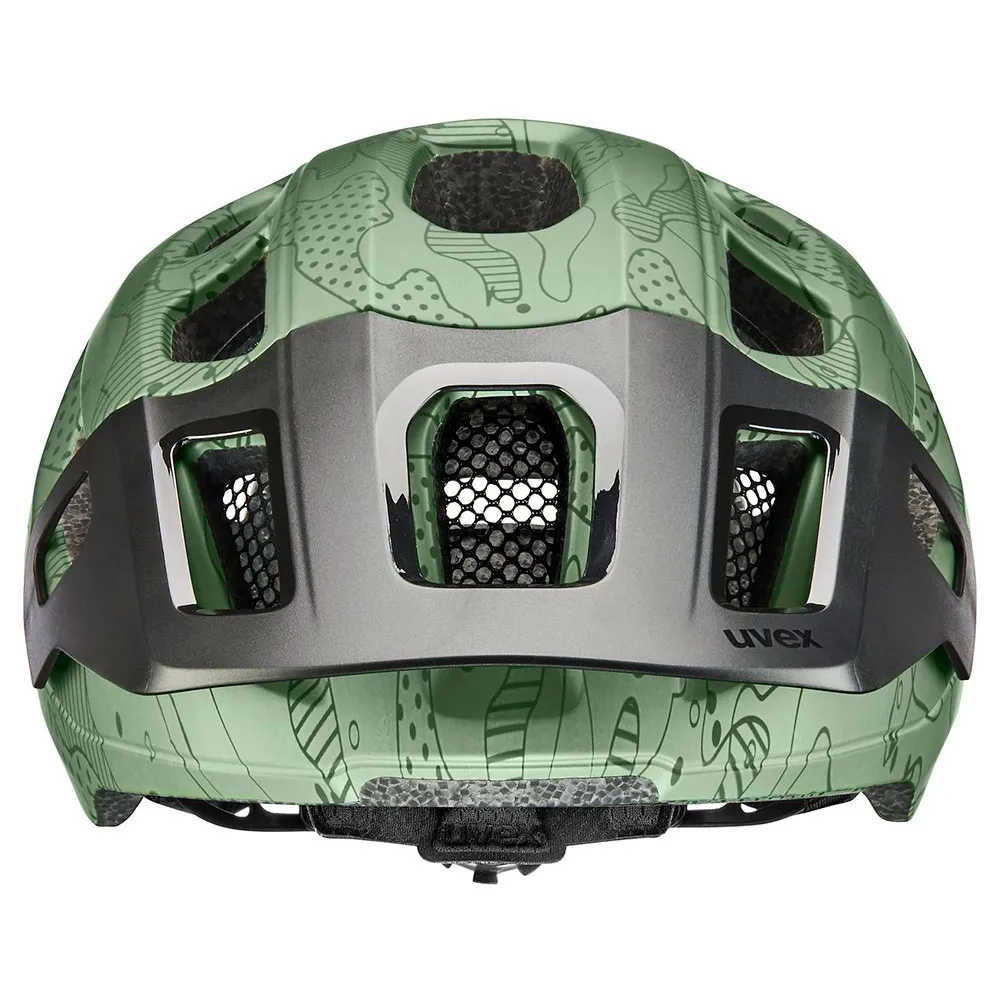 Uvex React Junior Mtb-helm, Moss green altimeter matt