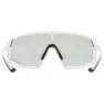 Uvex Skyryse Variomatic Photochrome Sonnenbrille, White matt, Variomatic Lite Mirror Silver/CAT1-3