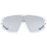 Uvex Skyryse Variomatic Photochrome Sonnenbrille, White matt, Variomatic Lite Mirror Silver/CAT1-3